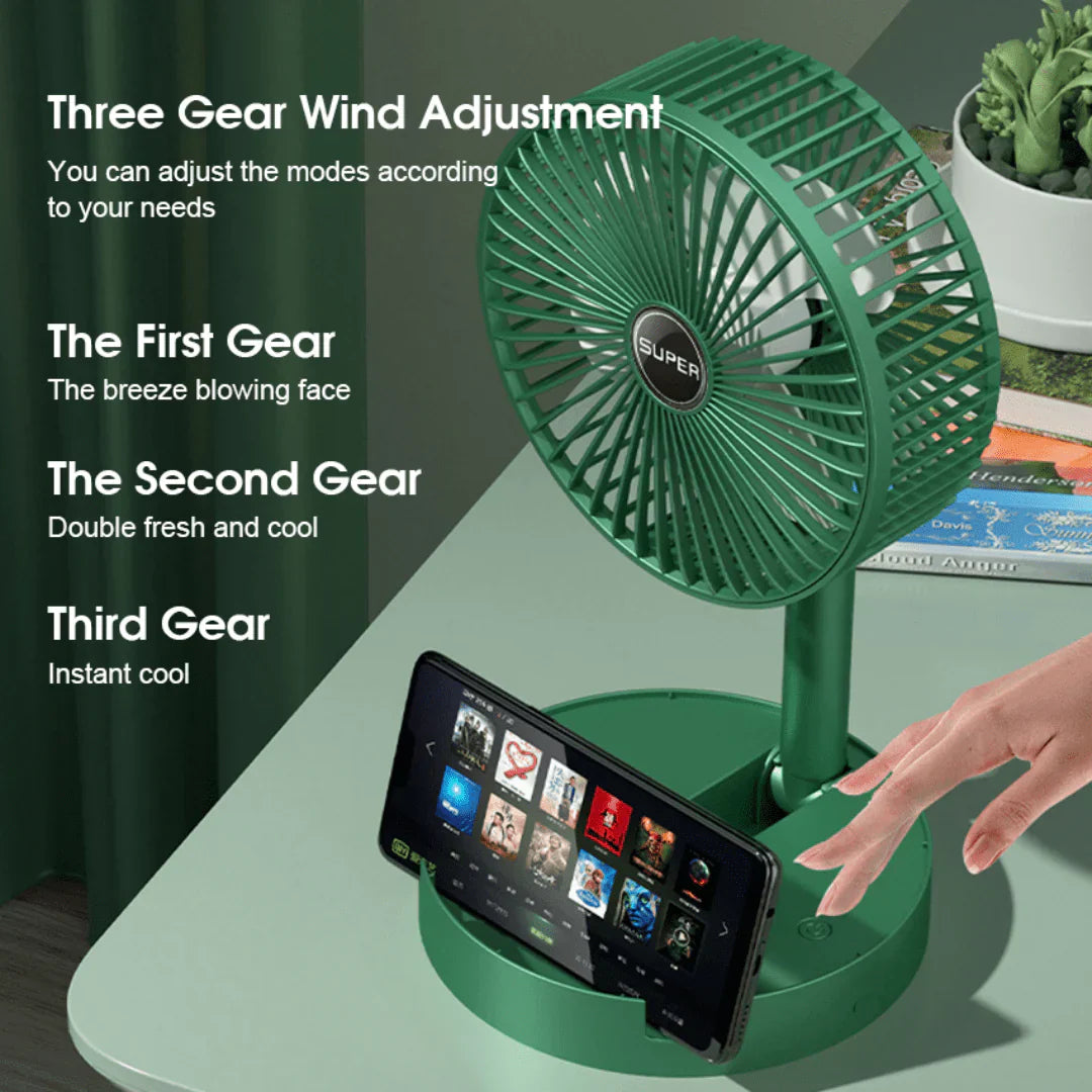 Mini Folding Telescopic Fan 3 in 1 Sizes